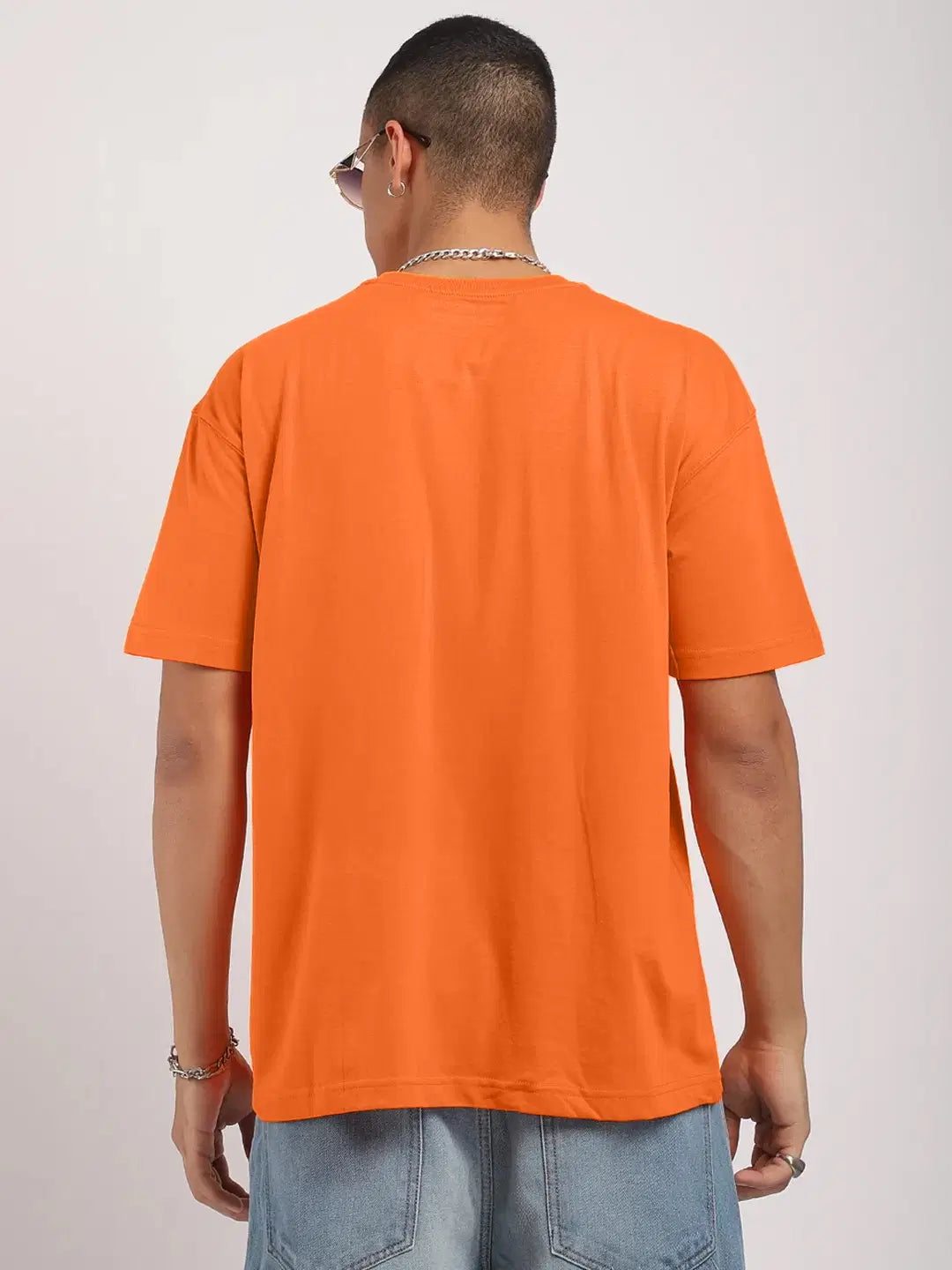 Bold Orange Oversized T-Shirt – Raw Energy Graphic | Unisex Fit