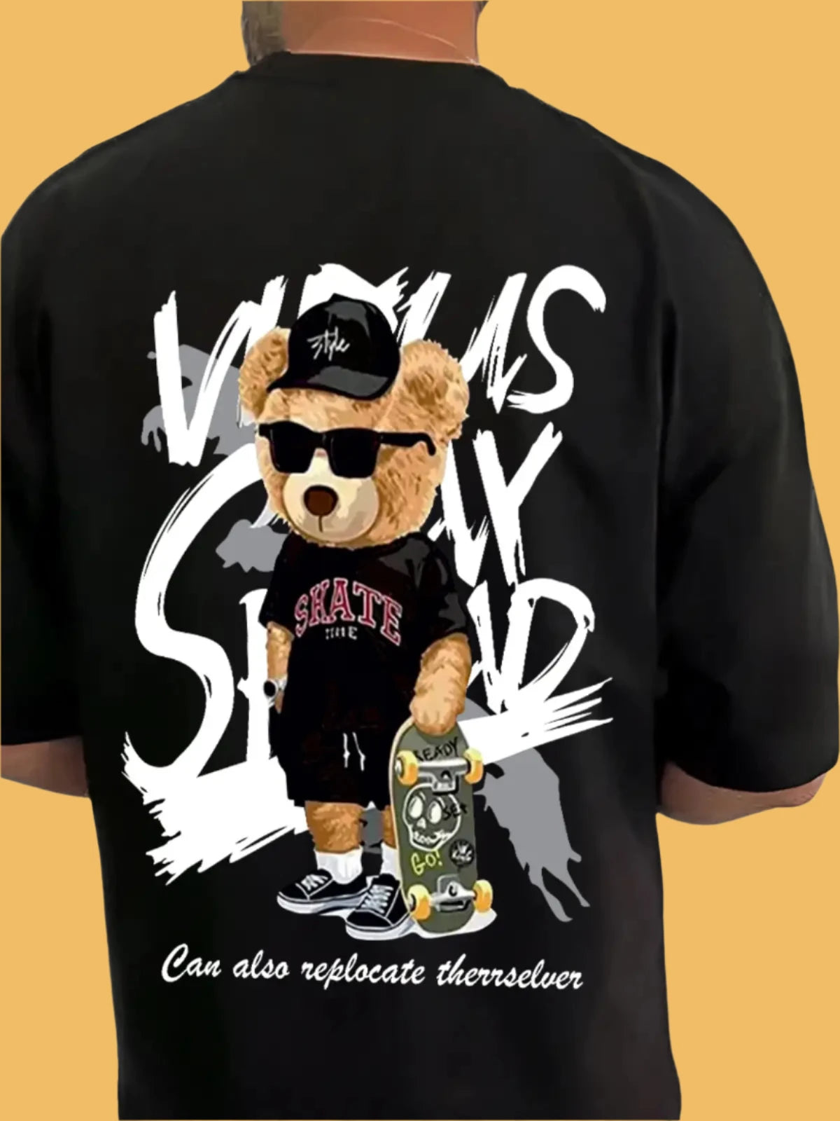 Shadow Beast Oversized Tee – Jet Black Edition