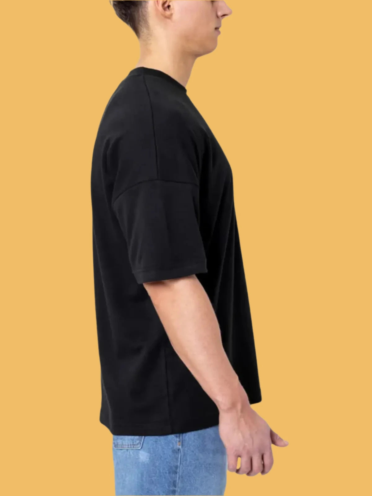Shadow Beast Oversized Tee – Jet Black Edition